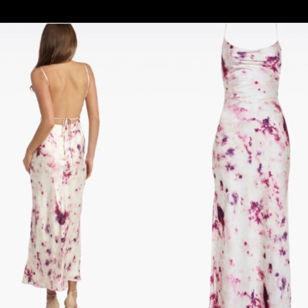 Bardot Pink and Purple Maxi Dress